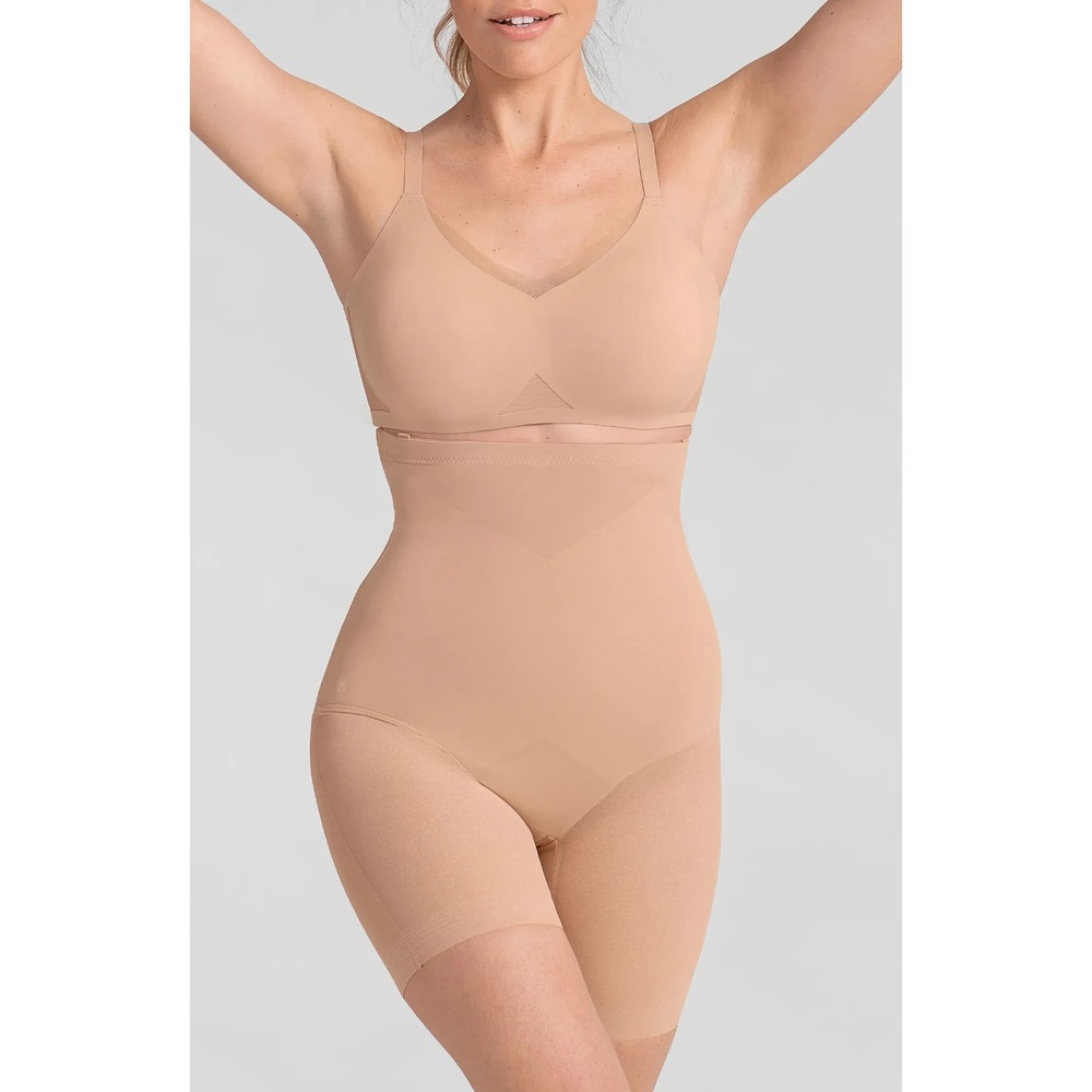 HoneyLove SuperPower Short Shapewear Womens Sz M Sand All Over Sculpt $89